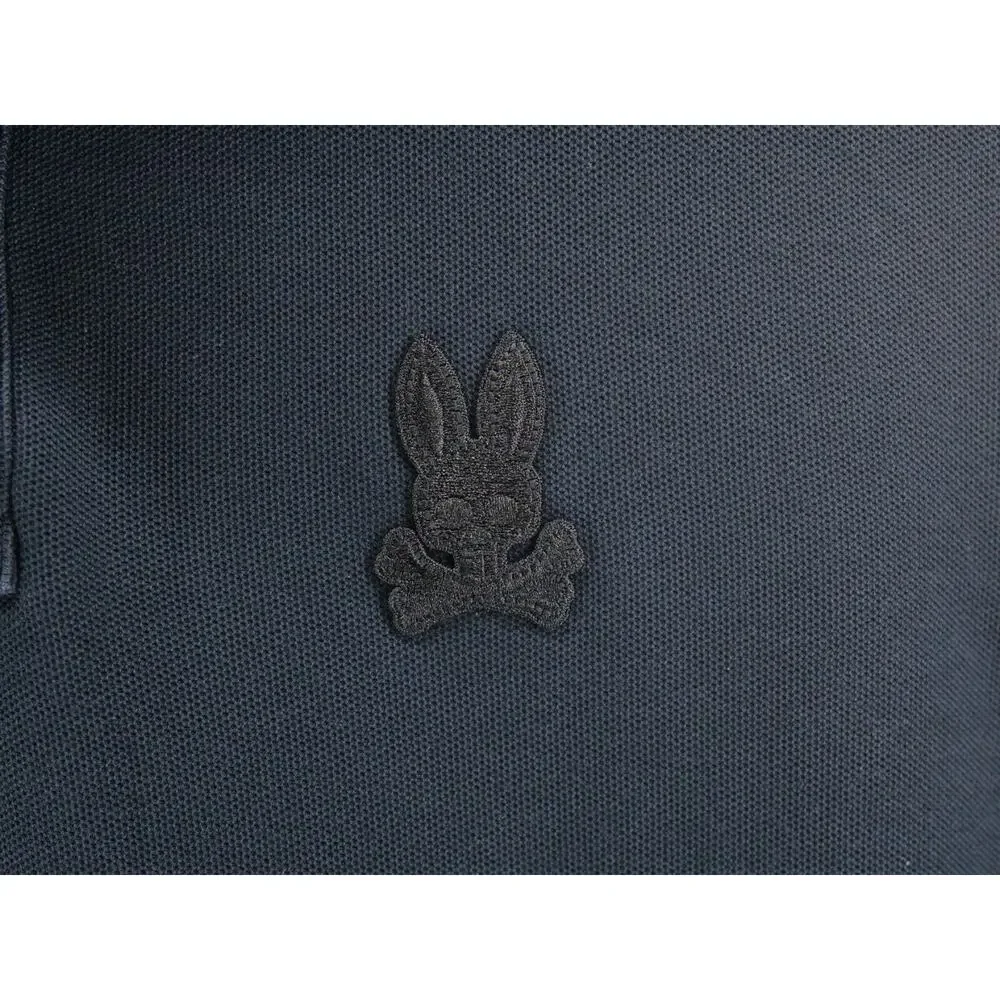 Psycho Bunny Mens Polo Shirt Size 5 Med Black Pima Cotton Golf Polo Short Sleeve